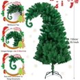thumbnail image 2 of 5 Feet Pine Christmas Tree Decor with Solid Metal Stand Santa Claus Artificial Full Green Tree Xmas Decorations for Themed Party Indoor Outdoor Living Room Home, 2 of 7