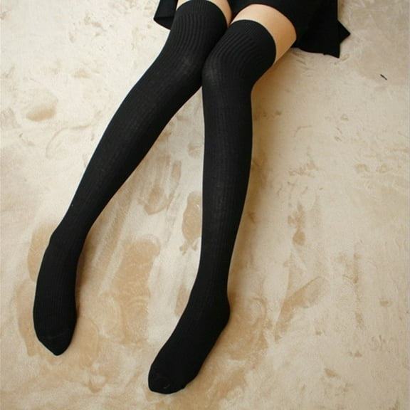 Jadeshay Womens Winter Soft Cable Knit Over knee Long Boot Thigh-High Warm Socks