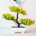 thumbnail image 6 of SPRING PARK 1Pc Artificial Green Plant Flower Drop Bonsai Potted Pine Tree Home Office Decor, 6 of 7