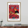 thumbnail image 2 of PixonSign Framed Canvas Print Wall Art Henri Matisse The Red Flower Room Nature Wilderness Illustrations Fine Art Rustic Scenic Relax/Calm Colorful for Living Room, Bedroom, Office - 16"x24" Natural, 2 of 5