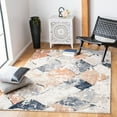 thumbnail image 2 of SAFAVIEH Coppertone Savannah Geometric Area Rug, Ivory/Navy, 6'7" x 6'7" Square, 2 of 7