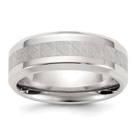 Auriga Fine Jewelry Titanium Polished with Brushed Center 8mm Men s Band