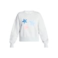 thumbnail image 5 of No Boundaries Boxy Americana Sweatshirt with Long Sleeves, Women's XXS-4X, 5 of 5