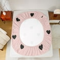 thumbnail image 5 of Manfei Kawaii Black Love Heart 4pcs Bed Sheets for Female Women Girls,Dreamy Princess King Sheets,Romantic Couple Lover Super Cozy Sheet Set,Microfiber Bedroom Decor, 5 of 7