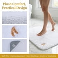 thumbnail image 2 of REGALWOVEN High-End Bathroom Rug - Ultra Plush Absorbent Microfiber Bath Mat, Non-Slip Machine Washable Shag Shower Rug White Banana Pattern 32" x 20", 2 of 5
