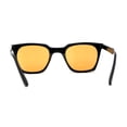 thumbnail image 2 of Stoner Pop Color Lens Hipster Thin Horn Rim Rectangular Sunglasses Black Orange, 2 of 4
