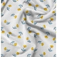 thumbnail image 1 of Soimoi Floral Print, Silk Fabric, Decor Sewing Fabric by The Yard 42 Inch Wide,Decorative Fabric for Shirts Suits Ties, Yellow, 1 of 6