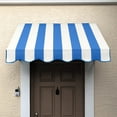 thumbnail image 2 of Awntech 3.38 Ft San Francisco Closed-Sided Fixed Awning Canopy (40.5in x 31in x 24in), Bright Blue/White Stripe, 2 of 4
