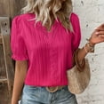 thumbnail image 4 of Blouse Décontractée à Manches Bouffantes Style Élégant Chemise pour Femme Grande Taille Tenue de Vacances, 4 of 7