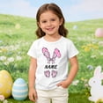 thumbnail image 2 of Byoo Bunny Print Tee Shirt for Girls Easter Short Sleeve Crew Neck T Shirt Kids Soft Daily T Shirtï¼ 13-14 Years, 2 of 5