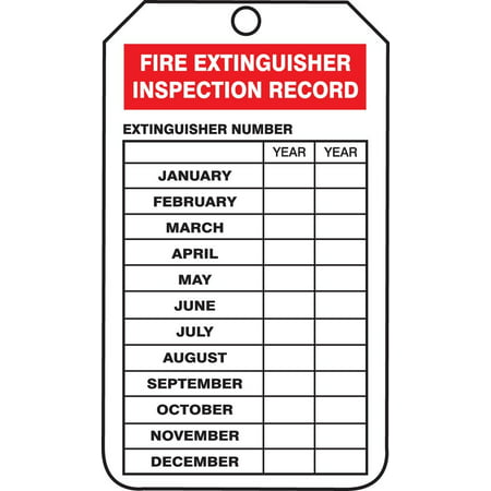 Printable Fire Extinguisher Inspection Tags Free Vector N Clip Art