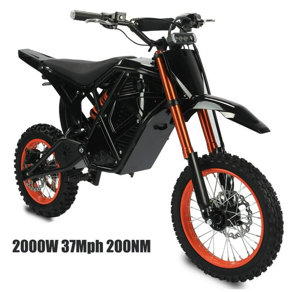 3000W(Peak)37MPH Electric Dirt Bike for Adult Teens,48V23AH Electric Motorcycle, 14"/12" all terrain off road bicycles,Hydraulic Disc Brakes UL2849