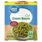 Great Value Cut Green Beans, Gluten-Free, 28 oz Can