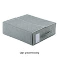 thumbnail image 4 of Inteprter Almacenamiento de cama plegable que maximiza el espacio con edredón funcional y organizador de ropa, armario organizador Almacenamiento y organización del hogar Gris claro 39*33*12, 4 of 6