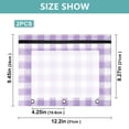 thumbnail image 3 of Cute Pastel Lavender Gingham Pattern 3-Ring Binder Pocket with Zipper Pencil Pouches A4 Size File Storage 2 Packs, 3 of 7