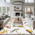 thumbnail image 3 of 5'x8' Area Rugs, Watercolor Birds Indoor Outdoor Area Rug for Living Room Bedroom, Spring Botanical Leaf Branch Modern Washable Bathroom Rugs Kitchen Floor Carpet Mats Home Decor Aesthetic, 3 of 8