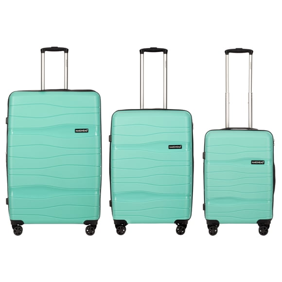 Set Maleta Albert Poliprop Turquesa HARDHEAD Nueva Original 3 pza