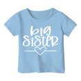 thumbnail image 4 of Likimi Toddler Child Girls Tshirts Crew Neck Short Sleeve Letter Print Soft Tee Light Blue Size 2-3 Years, 4 of 4