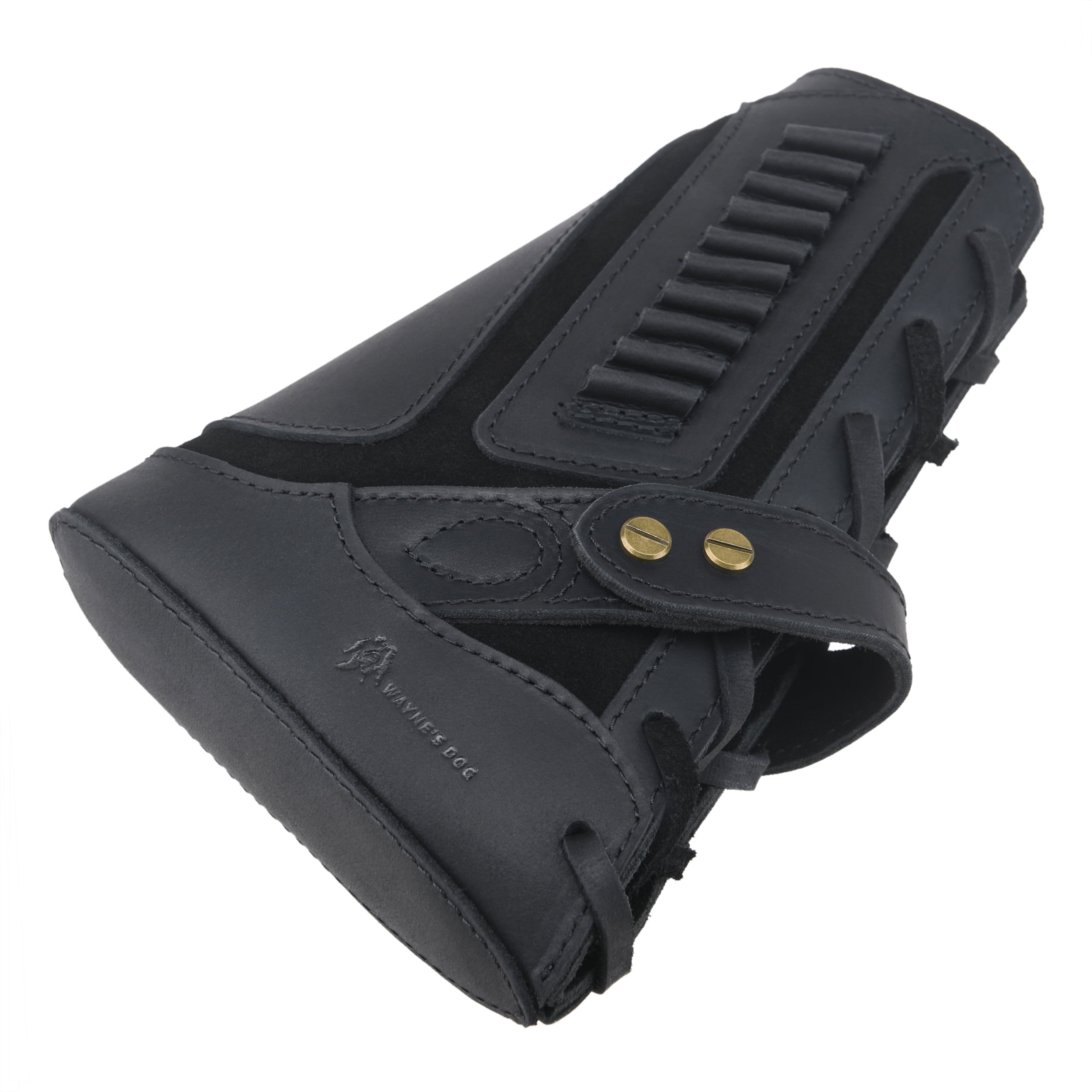 WAYNE'S DOG No-Drill Leather Rifle Buttstock Gun Cheek Rest for .22LR .22MAG .17HMR