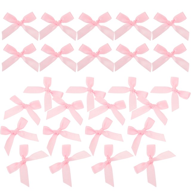 unbranded 100Ud Lazos Decorativos Rosados En Satén Para Envolver Regalos Y Eventos