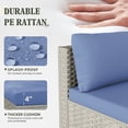 thumbnail image 4 of Amopatio 7 Pieces Patio Conversation Set, Outdoor Sectional PE Rattan Wicker Furniture Seat,Haze Blue, 4 of 7