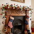 thumbnail image 6 of OAVQHLG3B Independence Day Themed Red White Blue And Green Floral Holiday Decorations Patterned Fireplace Cabinet And Window Ornaments, 6 of 6