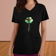 thumbnail image 2 of BiZtdJrK Cute St Patricks Day Tshirts for Women Fashion Holiday Printed Short Sleeve Blouse Top Loose Fit V Neck Scrubs Tops with Pockets Black L Todays Daily Sales Clearance, 2 of 5