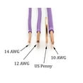 thumbnail image 4 of 10 Feet (3 Meter) - Insulated Solid Copper THHN / THWN Wire - 12 AWG, Wire is Made in the USA, Residential, Commerical, Industrial, Grounding, Electrical rated for 600 Volts - In Purple, 4 of 9