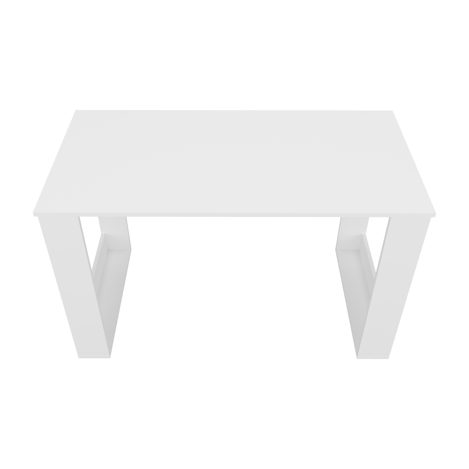 Aurora White Writing Desk with Ample Work Space for Modern Office and Home