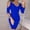 Blue, variant on Idoravan Womens Casual Dresses Womens Sexy V-Neck Cocktail Mini Dress Straples Party Pencil Short Dresses