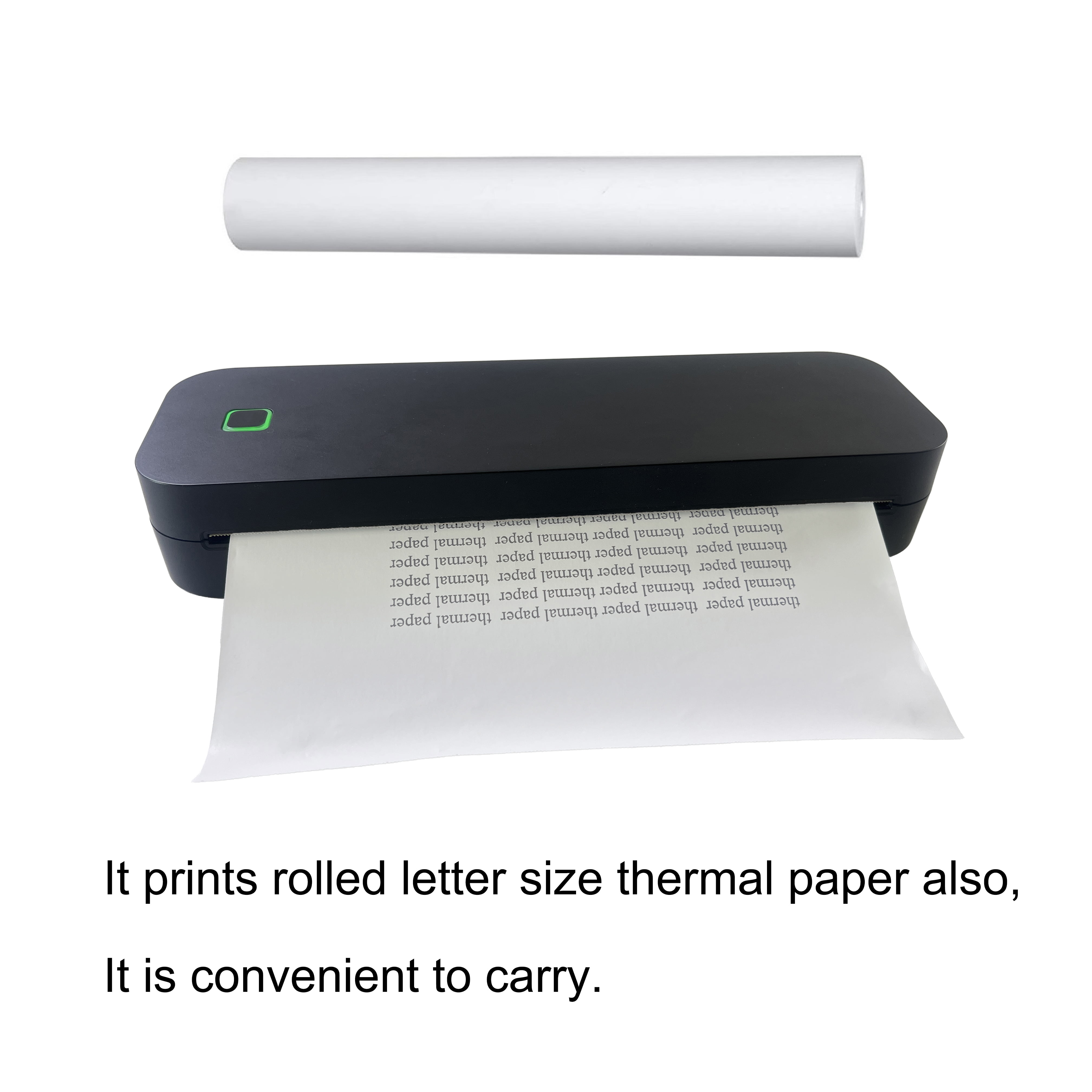 IOOIOO Portable Printer for Tattoo Stencil Transfer Paper, and for 8.5" x 11" Letter Rolled/Folded inkless Thermal Paper