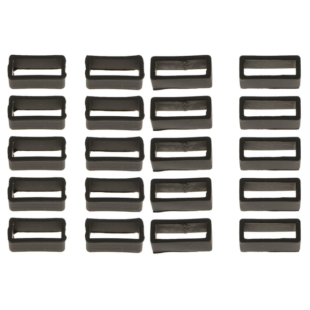 20pcs Correa De Reloj Retenedor Aro Bucles Retenedor Soporte Negro Sunnimix Lazos de caucho negro