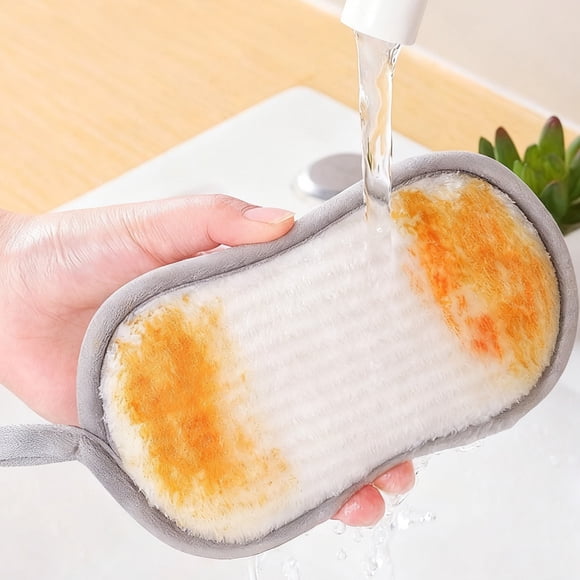 Estropajo para lavavajillas, grueso, antiadherente, de gasa de doble capa, absorbente para limpiar manchas de aceite, para cocina, de alta eficiencia, resistente, para el hogar, hecho de