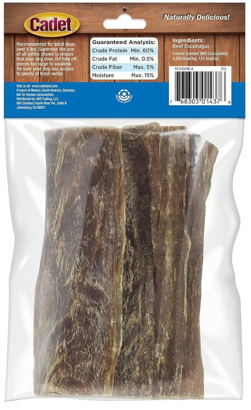 Cadet Single Ingredient Real Beef Strips for Dogs [Dog Meat and Jerky Treats, New Dog Supplies, Cadet, Dog Supplies] 4 count