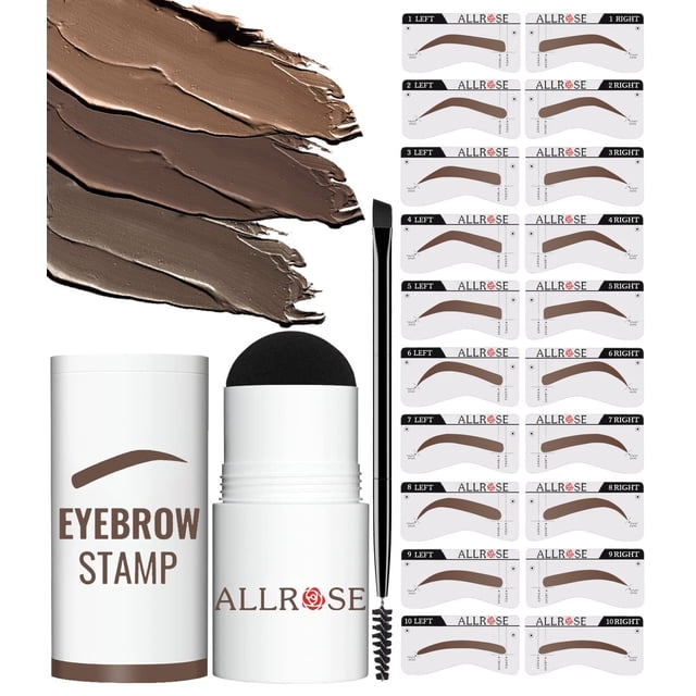 Kit de plantillas para estampar cejas ALLROSE con 20 plantillas impermeables