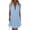 Light Blue, variant on Summer Dress V-Neck Lounge Cocktail-Length Solid Cocktail Trendy Cocktail-Length Flowy Dress Eyelet Breathable Deep V Neck Hem String Women Dresses 2026