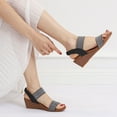 thumbnail image 6 of Womens Sandal Womens Oofos Slides Women Sandal Women's Fashion Casual Hollow Woven Pointed Toe Outdoor Flat Bottom Closed Toe Sandals Black, 6 of 9