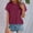 Wine, variant on Tittly T Shirts for Women Spring Tops for Women Women's Spring Summer Solid Color Hollow Breathable Round Neck Loose Short Sleeved T Shirt Top Tshirts Shirts Basic Tees Coffee S