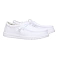 thumbnail image 6 of HEYDUDE Men Wally Stretch Canvas Slip-On Moccasins White/White, 11, 6 of 7