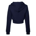 thumbnail image 3 of XIAONU Womens Hoodies Long Sleeve Zippered Short Hooded Sweatshirt Jacket Solid Color Pleasure Basic Hooded Sweatshirt, 3 of 3