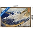 thumbnail image 3 of A Wild Sea at Choshi by Katushika Hokusai Wall Poster, 22.375" x 34", Framed, 3 of 3