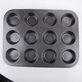 thumbnail image 1 of 1 piece round pan, giant 12 cavity cake pan, muffin pan, muffin pan, cupcakes, brownies, dessert, candy, 1 of 5