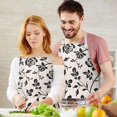 thumbnail image 3 of Pioneer Flower Floral Print Pattern Apron-Garden Aprons for Women with Pockets-Cotton Linen Waterproof Kitchen Cooking Gardening Aprons Adjustable for Kitchen,Cooking,BBQ and Salon 33x27 Inch, 3 of 7