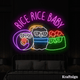 thumbnail image 2 of Craftnamesign Rice Rice Baby Neon Sign, Sushi Restaurant Decor, Sushi Sign, 2 of 4