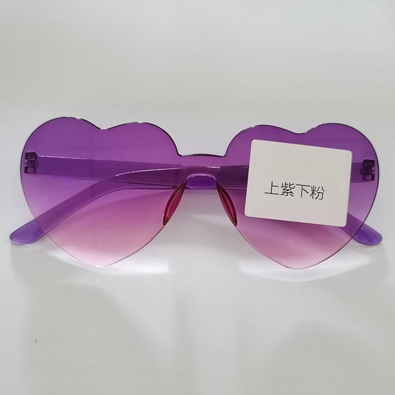 Fashion Jelly Gradient Heart-shaped Lenses Sunglasses Outdoor Sun Protection Glasses Colorful Sun Glasses Goggles