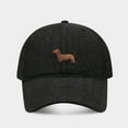thumbnail image 2 of Bibifish Unisex Men Women Baseball Cap Brown Dachshund Embroidery Cap Adjustable Strap Comfy Casual Daily Outings & Outdoor Sun Protection Cap, 2 of 3