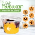 thumbnail image 6 of Plastic Deli Food Storage Containers With Leak-Proof Lids 16 Oz | Microwaveable Airtight Container For Soups, Snacks, Meal Prep, Salad, Ice Cream | BPA-Free Kitchen & Restaurant Supplies, 6 of 7