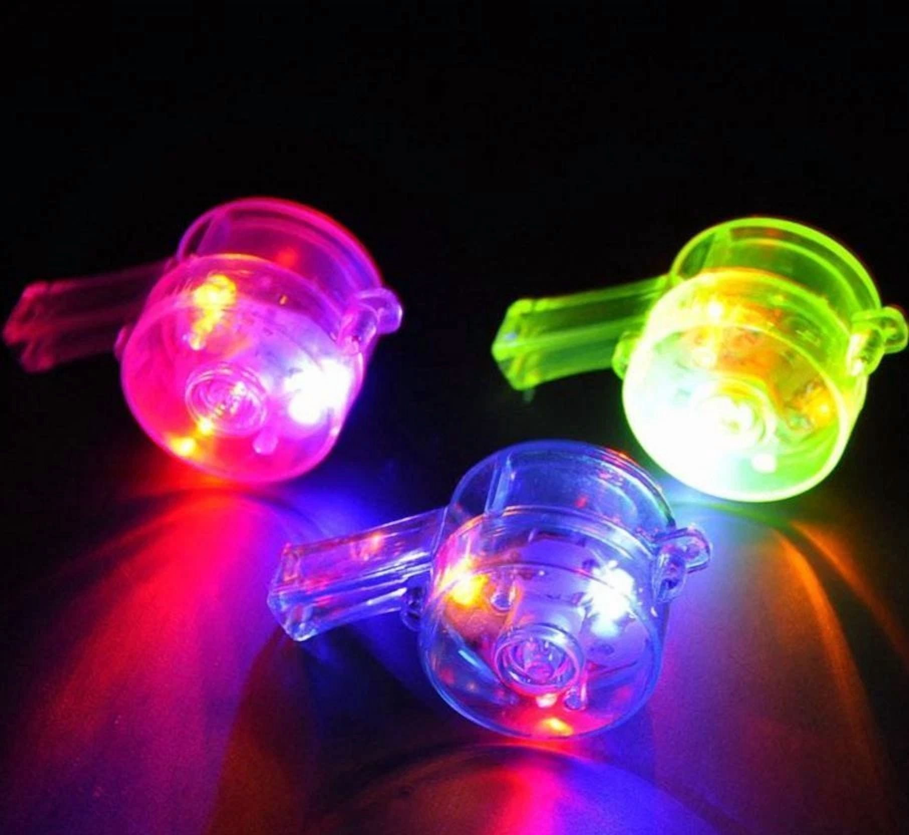 BUTTERFLY- 8 Pcs Light Up Whistles Led Flashing Blinking Favors Rave Lanyard Whistle