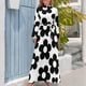 thumbnail image 3 of Vestido largo con flores en blanco y negro para mujer Vestidos de verano Vestidos de noche para mujer, 3 of 4