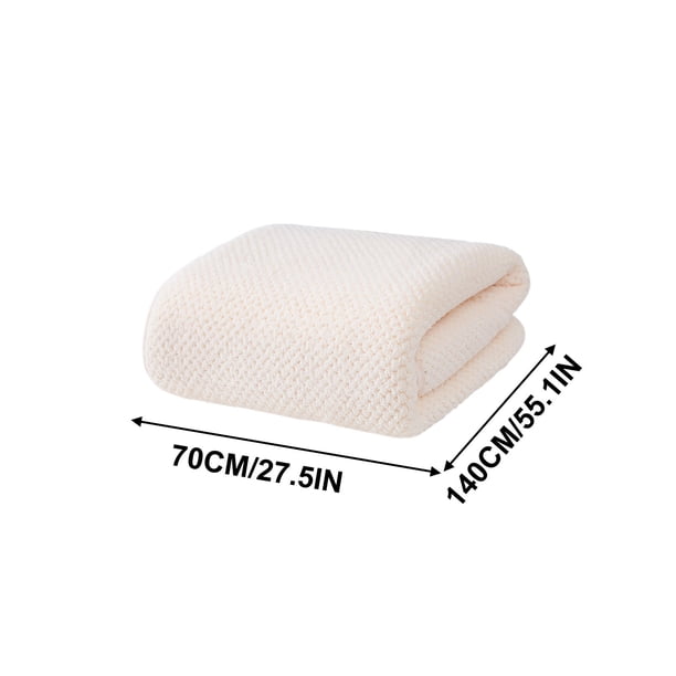 Yhmxh Toallas de algodón de color liso con estampado de piñas, toalla de baño de felpa de alta densidad para adultos, toalla de baño ampliada de color liso, toalla de mano gruesa de 140x70cm